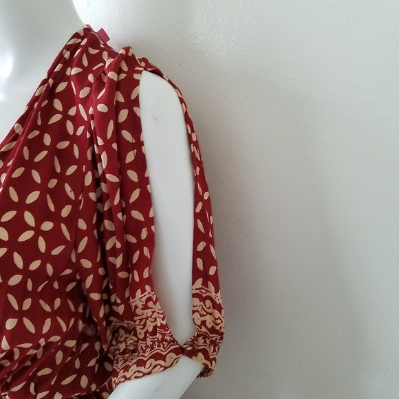 Natalie Martin Collection Silk Laurie Dress in Sand Dollar Rust Size Large - Picture 6 of 16